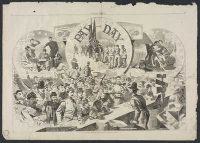 Dia de pagamento no Exército de Potomac de Winslow Homer