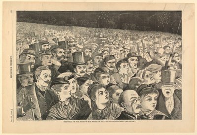 Impressão, Fogo de artifício na noite de 4 de julho, julho de 1868 de Winslow Homer
