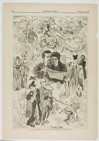 Dia de São Valentim - A velha história em todas as terras de Winslow Homer