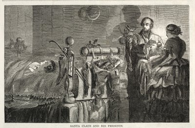 Papai Noel e seus presentes, 1858. de Winslow Homer