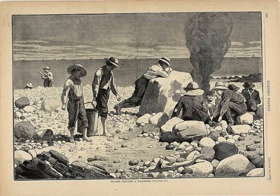 Esboços à beira-mar - Um cozido de amêijoas de Winslow Homer