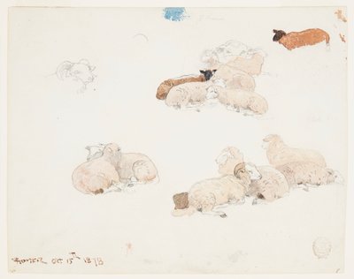 Ovelhas Descansando de Winslow Homer