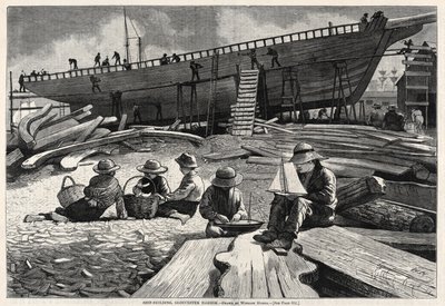 Construção naval, Porto de Gloucester de Winslow Homer