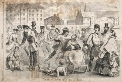Patinando em Boston, 1859. de Winslow Homer