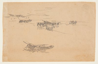 Esboços de Dories em Carruagens de Winslow Homer