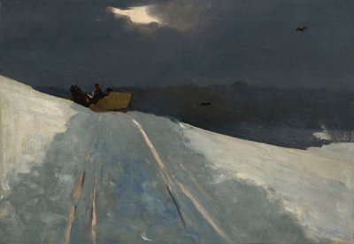 Passeio de trenó, c.1890-95 de Winslow Homer