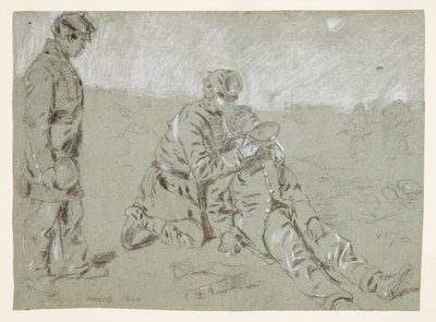 Soldado dando água a um companheiro ferido de Winslow Homer