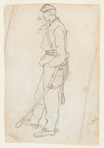 Soldado com espada e cachimbo de Winslow Homer