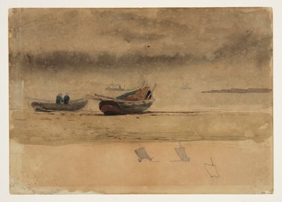 Vista de popa de dois barcos a remo, Inglaterra de Winslow Homer