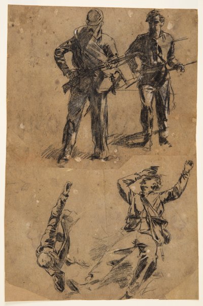Estudos de soldados de Winslow Homer