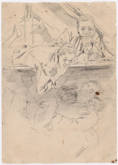 Estudo para "Botas do Exército" [verso] de Winslow Homer