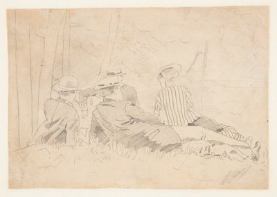 Estudo para "The Fishing Party" de Winslow Homer