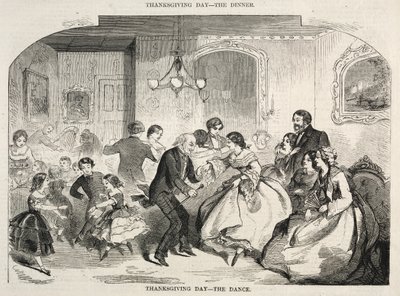 Dia de Ação de Graças - A Dança, 1858. de Winslow Homer