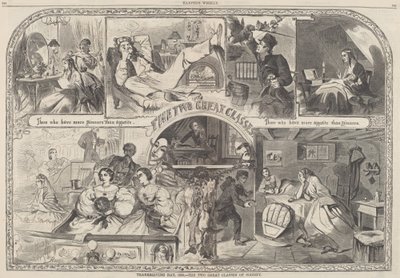Dia de Ação de Graças, 1860 - As Duas Grandes Classes da Sociedade, publicado em 1860. de Winslow Homer