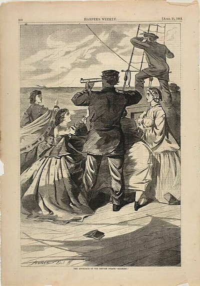 A abordagem do pirata britânico "Alabama" de Winslow Homer