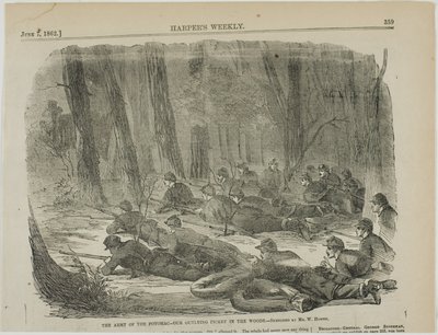 O Exército de Potomac - Nosso Piquete na Floresta de Winslow Homer