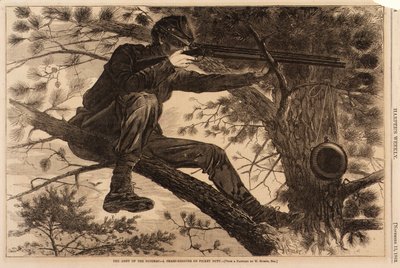 O Exército de Potomac - Um atirador de elite em serviço de piquete de Winslow Homer