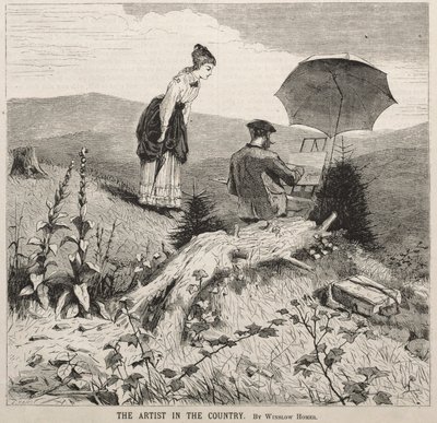 O artista no país, 1869. de Winslow Homer