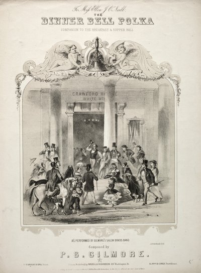 A polca da campainha do jantar - Capa da partitura de Winslow Homer