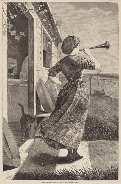The Dinner Horn, 1870. de Winslow Homer
