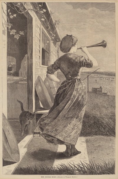 The Dinner Horn, publicado em 1870. de Winslow Homer