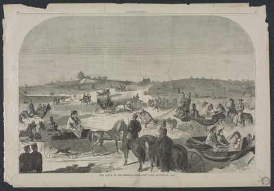 O passeio no Central Park, Nova Iorque, setembro de 1860 de Winslow Homer