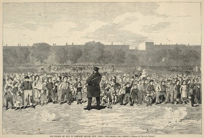 O 4 de julho em Tompkins Square, Nova Iorque - "Os Sogers estão a chegar!", de Harper
