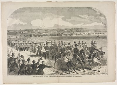 The Grand Review em Camp Massachusetts, perto de Concord, 9 de setembro de 1859, 1859. de Winslow Homer