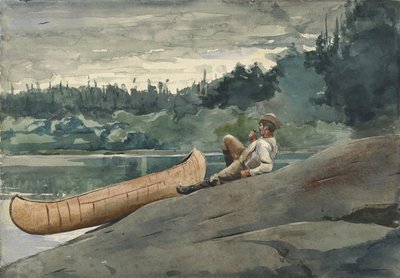 The Guide, 1895 (aquarela e alguns underdrawing em grafite em papel de wove) de Winslow Homer
