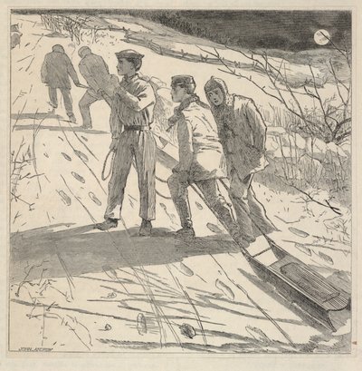 The Midnight Coast, de The Riverside Magazine for Young People, janeiro de 1867 de Winslow Homer