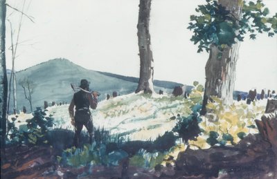 The Pioneer, 1900 (wc e grafite no papel) de Winslow Homer