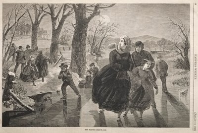 A época de patinagem - 1862 de Winslow Homer