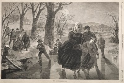 A temporada de patinação - 1862, 1862. de Winslow Homer