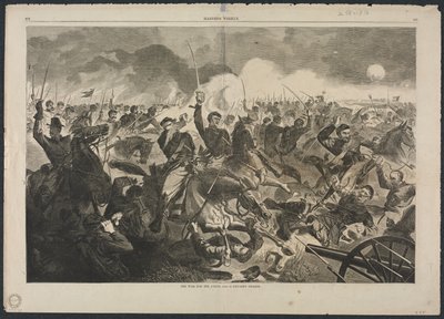 A Guerra pela União, 1862 - A Cavalry Charge, 1862. de Winslow Homer