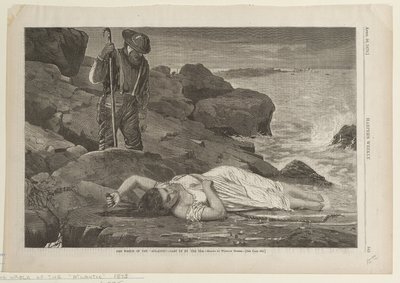 O naufrágio do Atlantic lançado à costa pelo mar de Winslow Homer