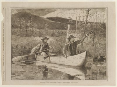 Caça com armadilhas nos Adirondacks de Winslow Homer