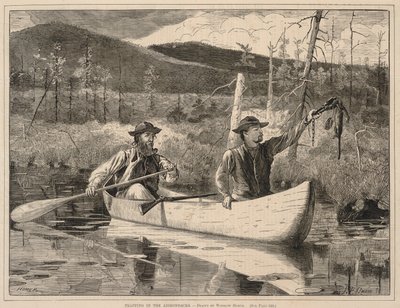 Trapping in the Adirondacks, de Every Saturday: An Ilustrated Journal of Choice Reading, 24 de dezembro de 1870 de Winslow Homer