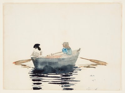 Duas garotas em um barco a remo de Winslow Homer
