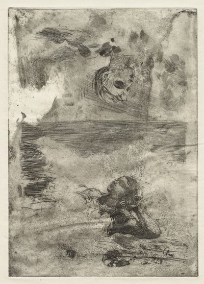 Duas cabeças, estudo após "Undertow", c.1886, impresso c.1967 de Winslow Homer