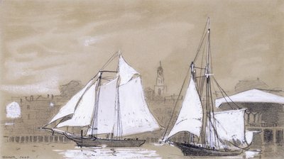 Duas escunas, 1880 de Winslow Homer