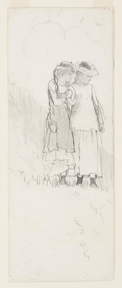Duas meninas em um campo de Winslow Homer