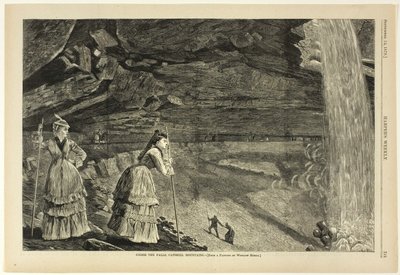 Sob as cataratas, Montanhas Catskill de Winslow Homer