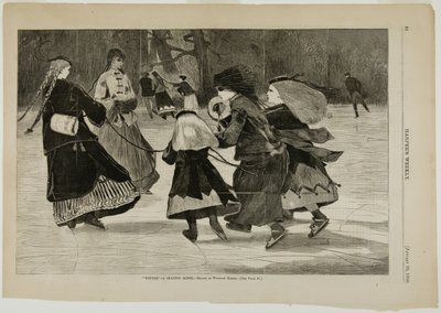 "inverno" - Cena de Patinagem de Winslow Homer