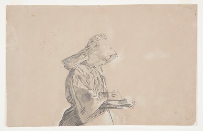 Mulher em um chapéu de sol de Winslow Homer