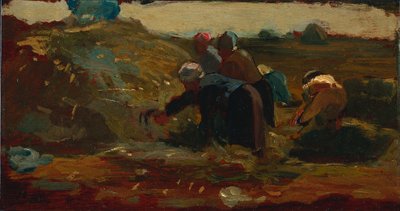 Mulheres que trabalham em um campo, 1867. de Winslow Homer