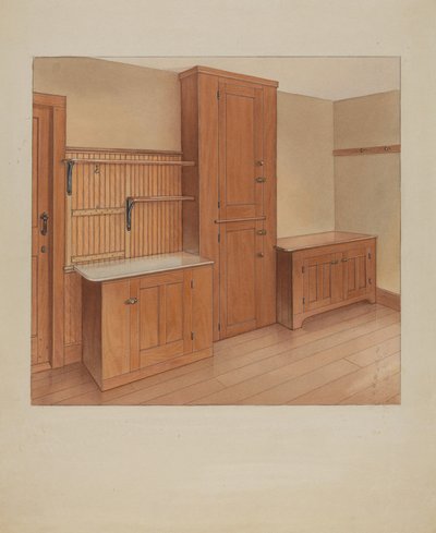 Móveis embutidos, 1937. de Winslow Rich