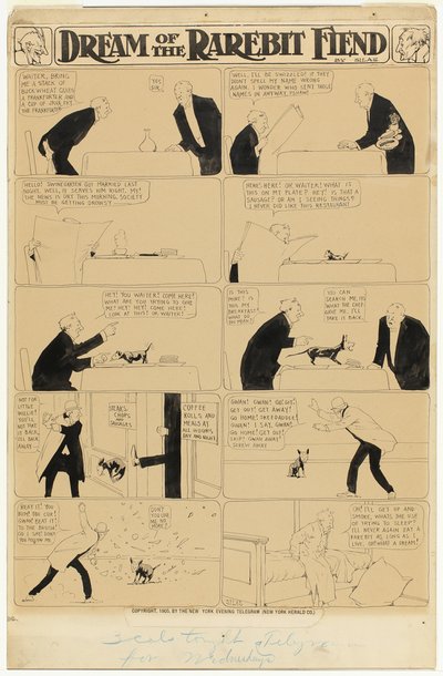 Sonho do Demônio Rarebit de Winsor McCay