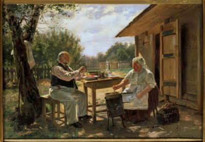 Enquanto cozinha a compota de Wladimir Jegorowitsch Makowski