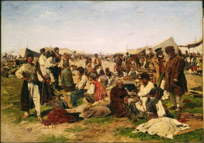 Feira em Poltava de Wladimir Jegorowitsch Makowski