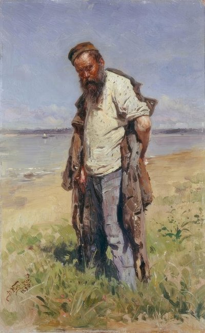Homem no rio de Wladimir Jegorowitsch Makowski